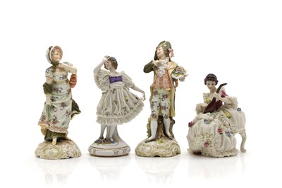 Lot 329 - A pair of Berlin porcelain figures