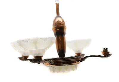 Lot 360 - An Ezan style Art Deco chandelier