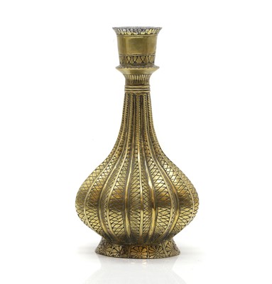 Lot 61 - A Mughal brass hookah base