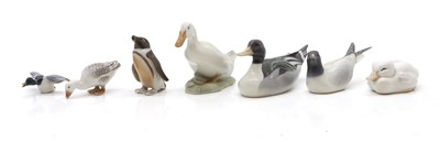 Lot 166 - A group of Royal Copenhagen porcelain birds