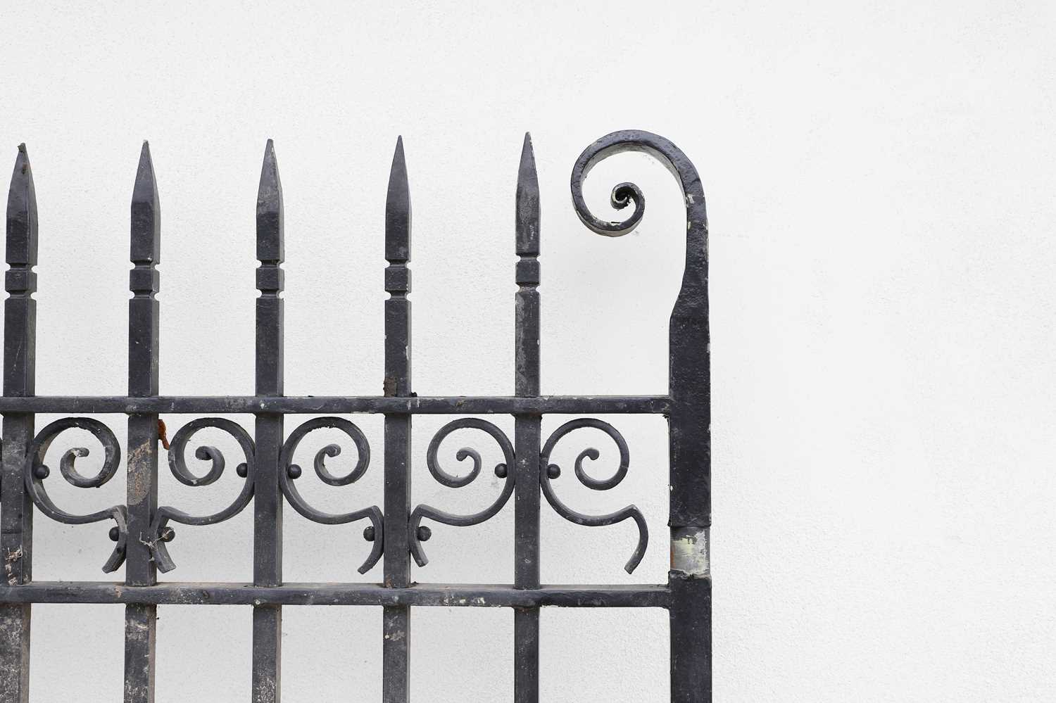 Lot 645 - Two pairs of cast iron gates