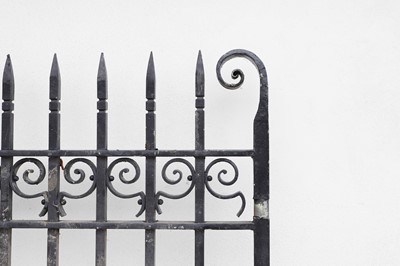 Lot 645 - Two pairs of cast iron gates