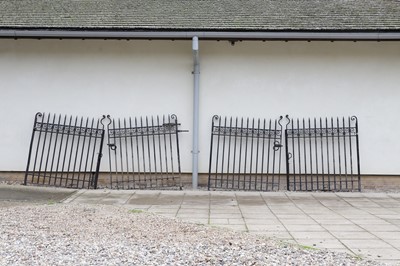 Lot 645 - Two pairs of cast iron gates