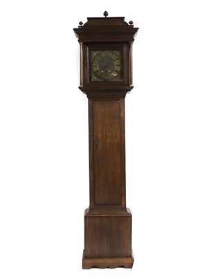 Lot 352 - A George III oak longcase clock