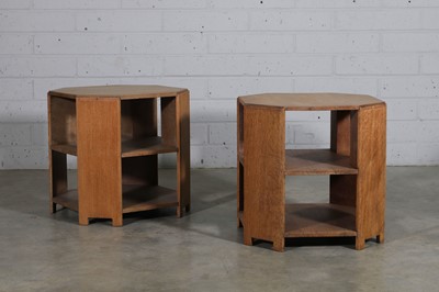 Lot 119 - A pair of Heal's limed oak low tables