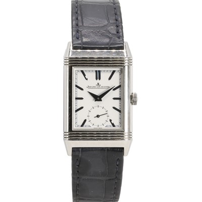 Lot 364 - A gentlemen's stainless steel Jaeger-LeCoultre Reverso Tribute Duoface wristwatch