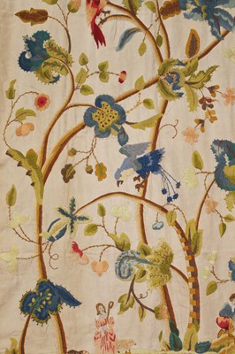 Lot 306 - Two pairs of crewelwork panels