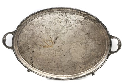 Lot 24 - A large Victorian silver tray