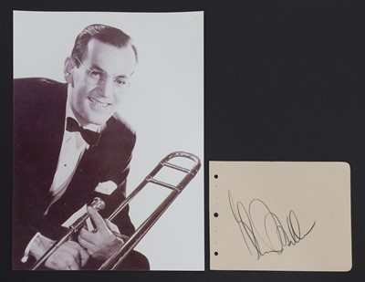 Lot 437 - Glenn Miller signed album page