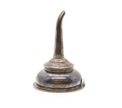 Lot 23 - A George III silver wine funnel