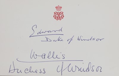 Lot 551 - Edward, Duke of Windsor and Duchess of Windsor