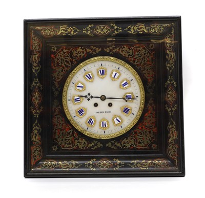 Lot 406 - A French boullework cased wall clock