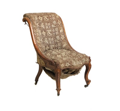 Lot 407 - A late Regency maplewood framed drawing room chair