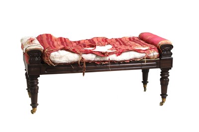 Lot 405 - A William IV rosewood framed window seat