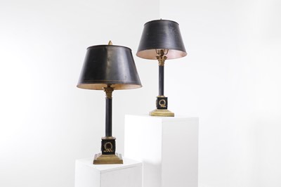 Lot 325 - A pair of Empire-style table lamps