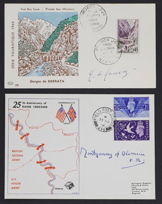 Lot 350 - De Gaulle signed first day cover