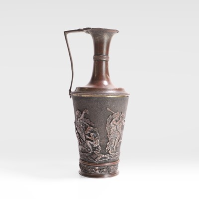 Lot 14 - A Grecian-style brass ewer