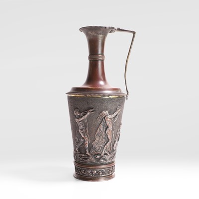Lot 14 - A Grecian-style brass ewer