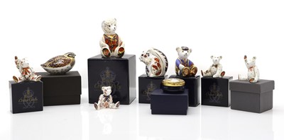 Lot 77 - A collection of Royal Crown Derby porcelain paperweights