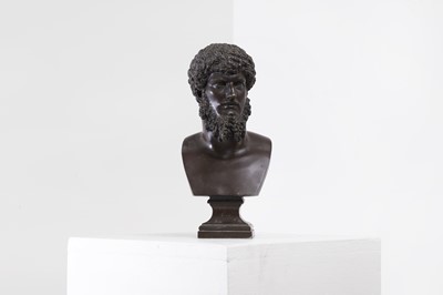 Lot A grand tour patinated bronze bust of Lucius Verus