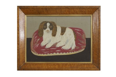 Lot 304 - A Victorian folk art embroidery