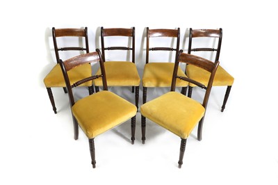 Lot 378 - A set of six Regency mahogany dining chairs