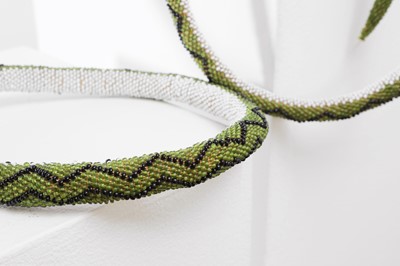 Lot 435 - A First World War prisoner-of-war beadwork snake