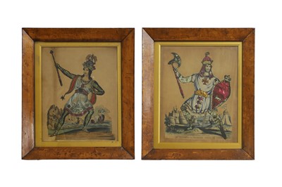 Lot 385 - A pair of Victorian tinsel pictures