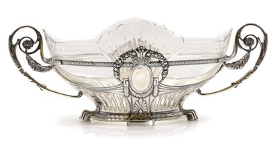 Lot 64 - A WMF silver plated and glass centrepiece