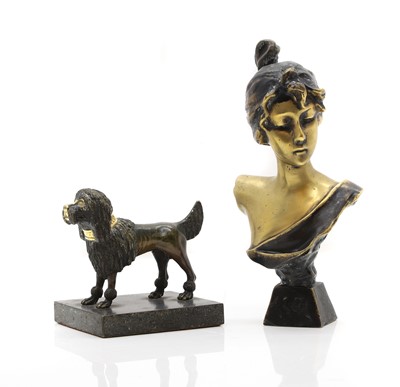 Lot 469 - A bronze model of a dog