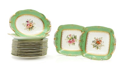 Lot 353 - A Coalport porcelain dessert service