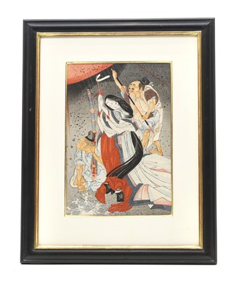 Lot 279 - A collection of five Japanese woodblock prints