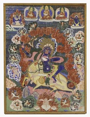 Lot 379 - A Tibetan thangka