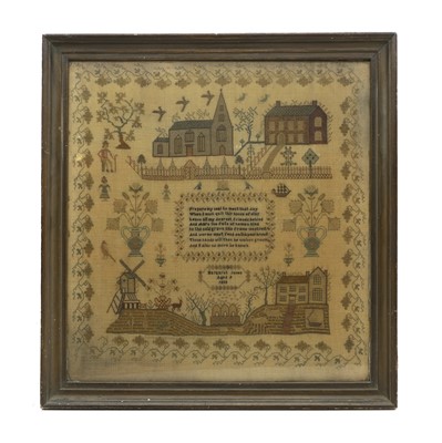 Lot 273 - A needlework sampler