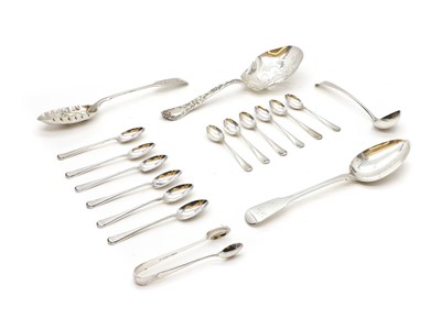 Lot 52 - A collection of silver flatware