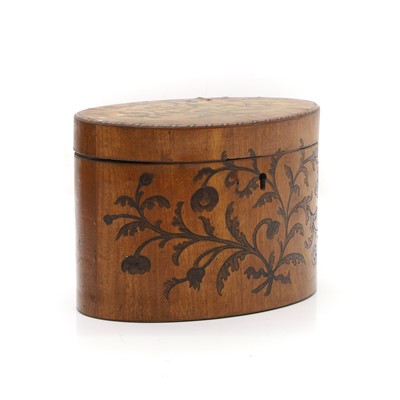 Lot 206 - A George III satinwood tea caddy