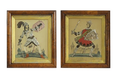 Lot 384 - A pair of Victorian tinsel pictures