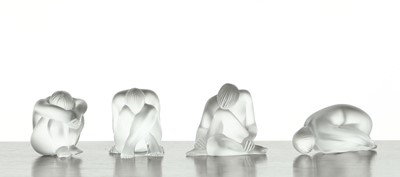 Lot 422 - A group of four Lalique glass figures