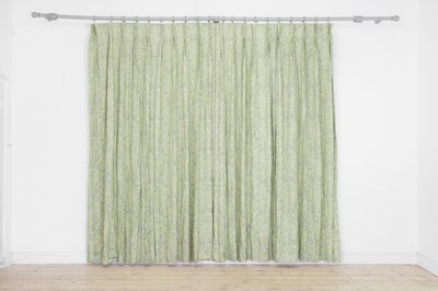 Lot 80 - A pair of lined linen curtains in Sanderson 'Chatelet Toile'