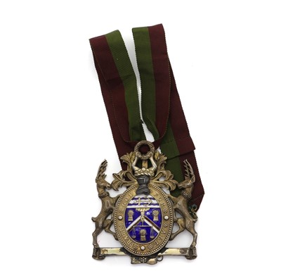 Lot 78 - A silver gilt masonic medal