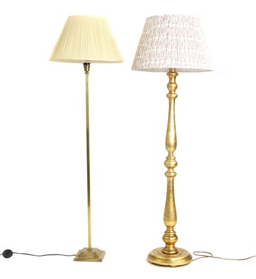 Lot 430 - A brass standard lamp