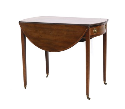 Lot 444 - A George III inlaid mahogany pembroke table