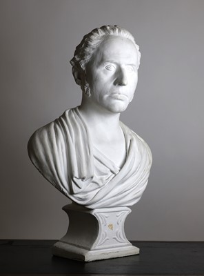 Lot 190A - A painted plaster bust