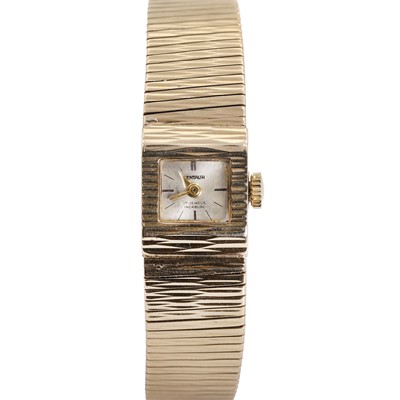 Lot 1502 - A ladies' 9ct gold Centaur mechanical bracelet watch