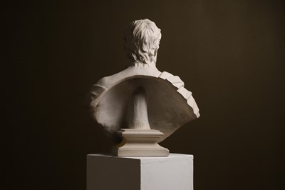 Lot 508 - A stone bust of Sir Isaac Newton after Michael Rysbrack