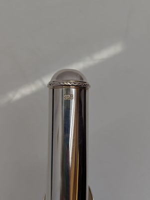 Lot 223 - Two Trevor J. James silver plated flutes