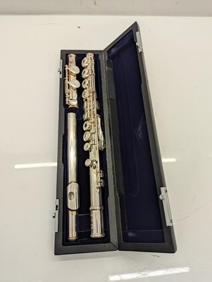 Lot 223 - Two Trevor J. James silver plated flutes