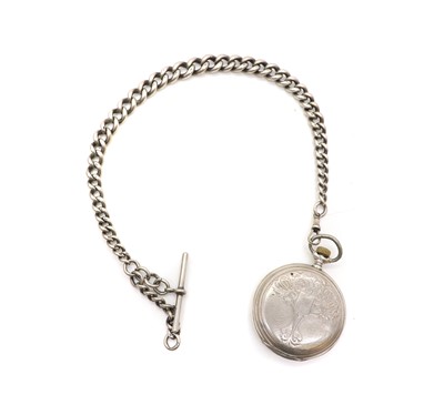 Lot 4 - A Longines Grand Prix silver pocket watch