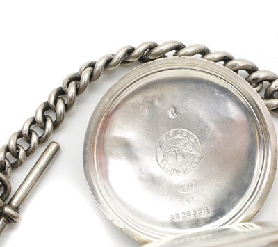 Lot 4 - A Longines Grand Prix silver pocket watch