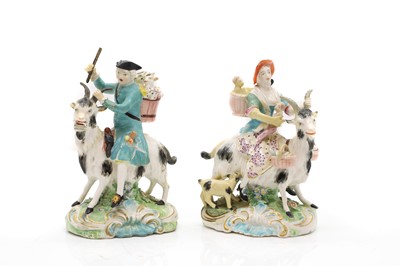 Lot 64 - A pair of Derby porcelain patch figures